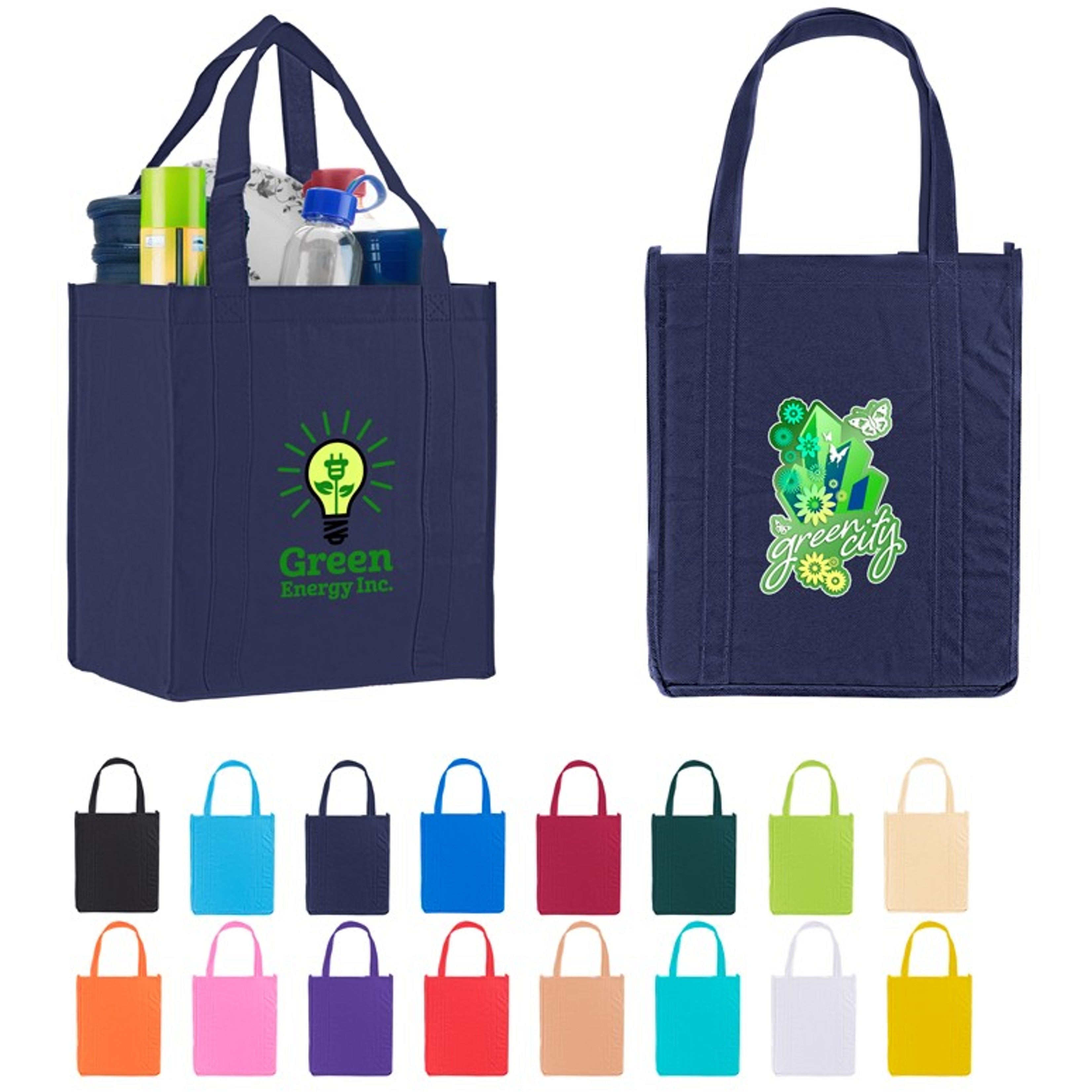 Reusable Economy Shopping Bags 12x13x8 Eco Promotional Products